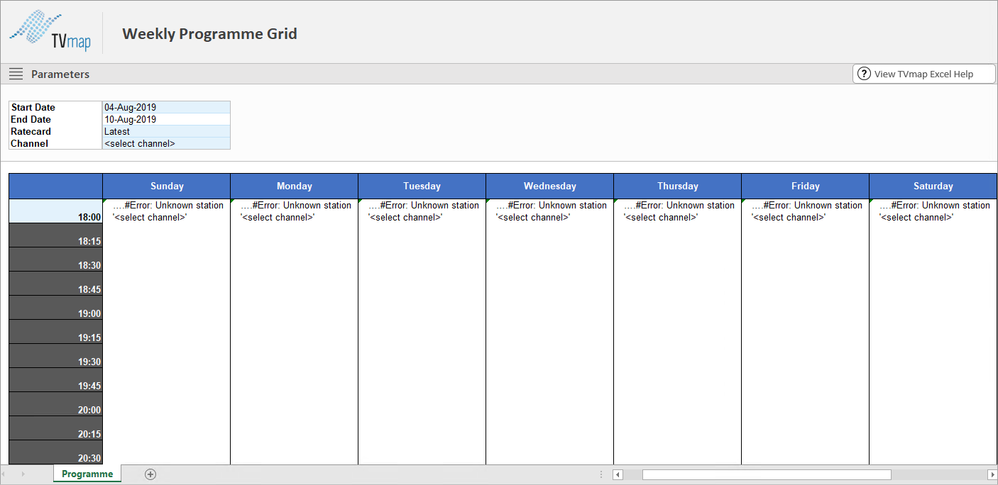 Excel.Programme.Schedule.Main.Page