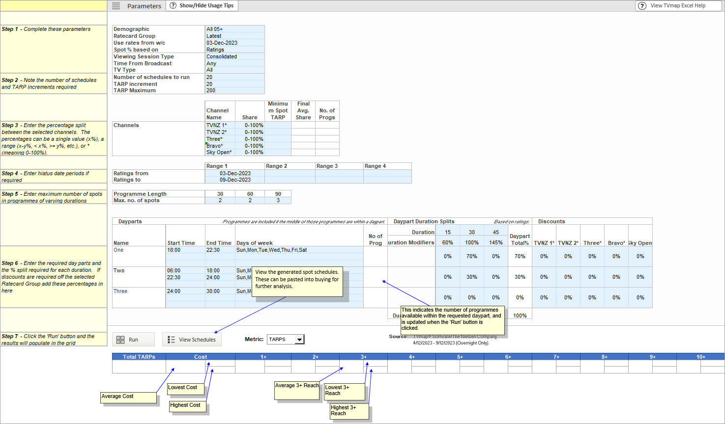 Excel.ReachCurvesNoRatecard.ShowHideExample
