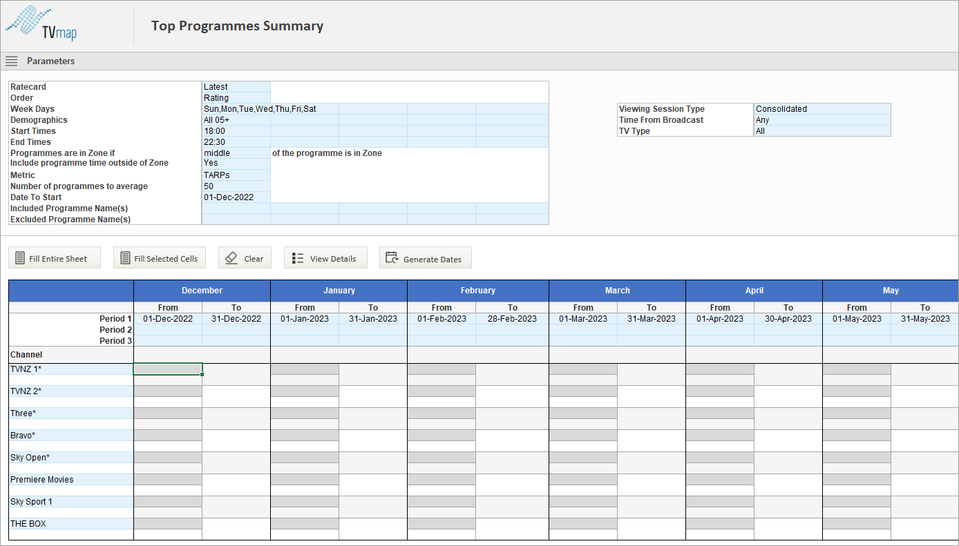 Excel.Top.Programmes.Summary.Main.Screen