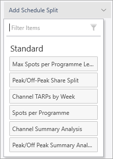 Schedule Split sidebar