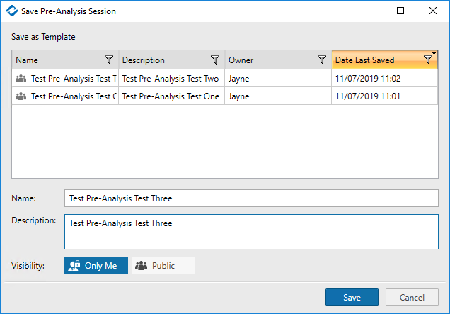 Pre.Analysis.Save.Session