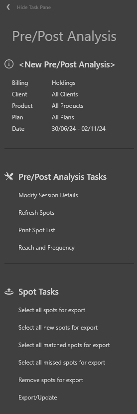 PreAnalysis.TaskPane
