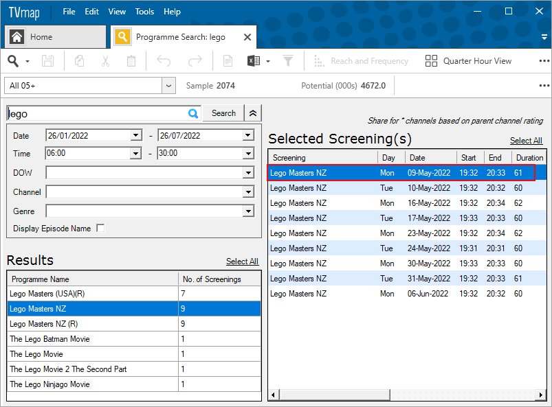 Prog.Search.Select.Prog.Synopsis
