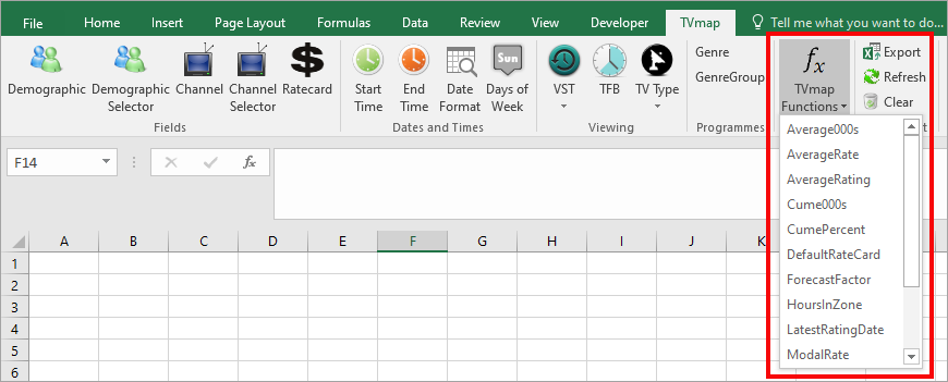 TVmap.Excel.Func.Drop.Down